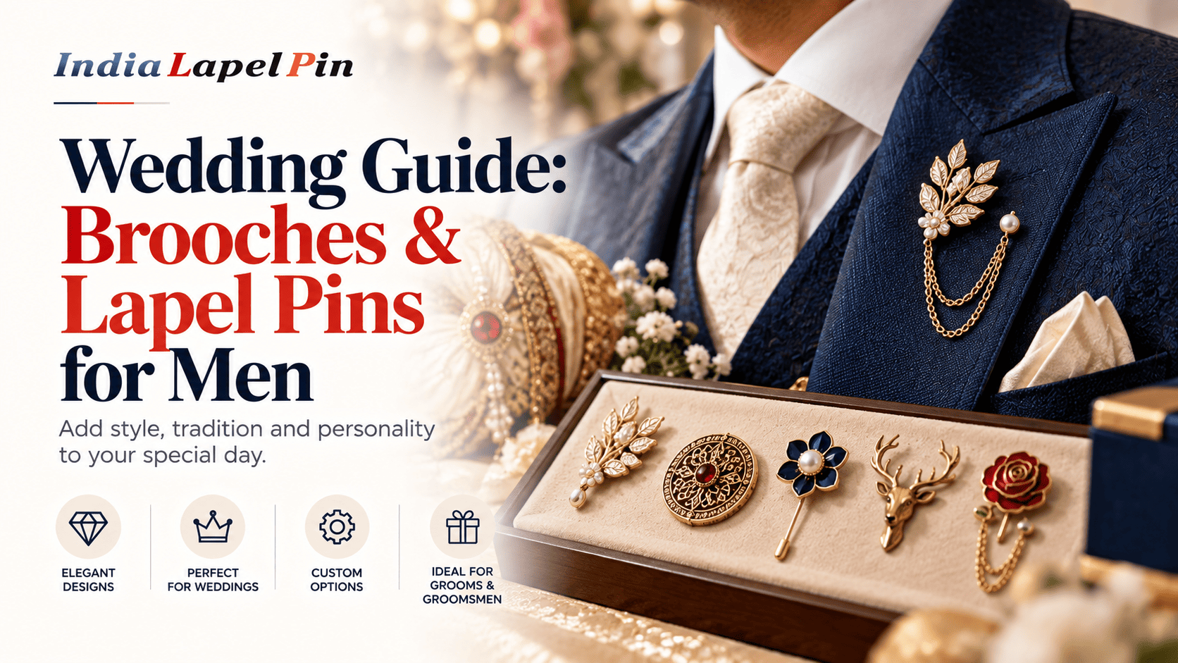 Brooches and lapel pins for weddings